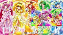 Smile Pretty Cure! (Glitter Force) Opening Multilanguage Comparison