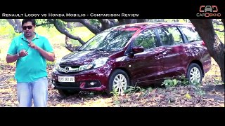 Renault Lodgy Vs Honda Mobilio | Video Comparison | CarDekho.com