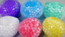 DIY How To Make Colors Orbeez Balloon Ice Water Ball Learn Colors Glitter Slime Clay