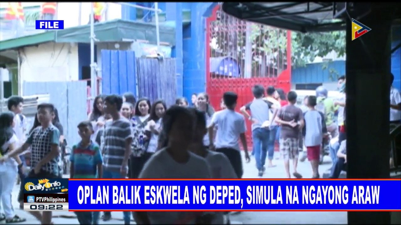 Oplan Balik Eskwela ng DepEd, simula na ngayong araw