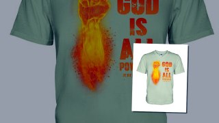 God is all powerfull Jeremiah 32:17 shirt, v-neck