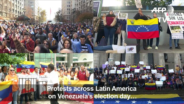 Venezuelans abroad protest against presidential elections
