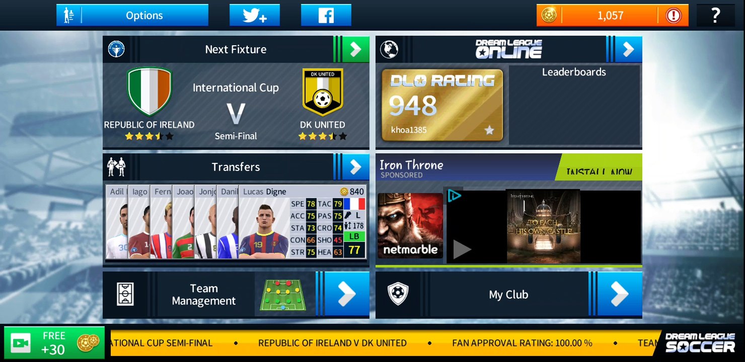 Dream League 2018 IOS Android - Season 1 - Game 30