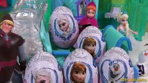 5 Huevos Sorpresa Frozen con Trineo de Aventuras y Palacio Luces Mágicas