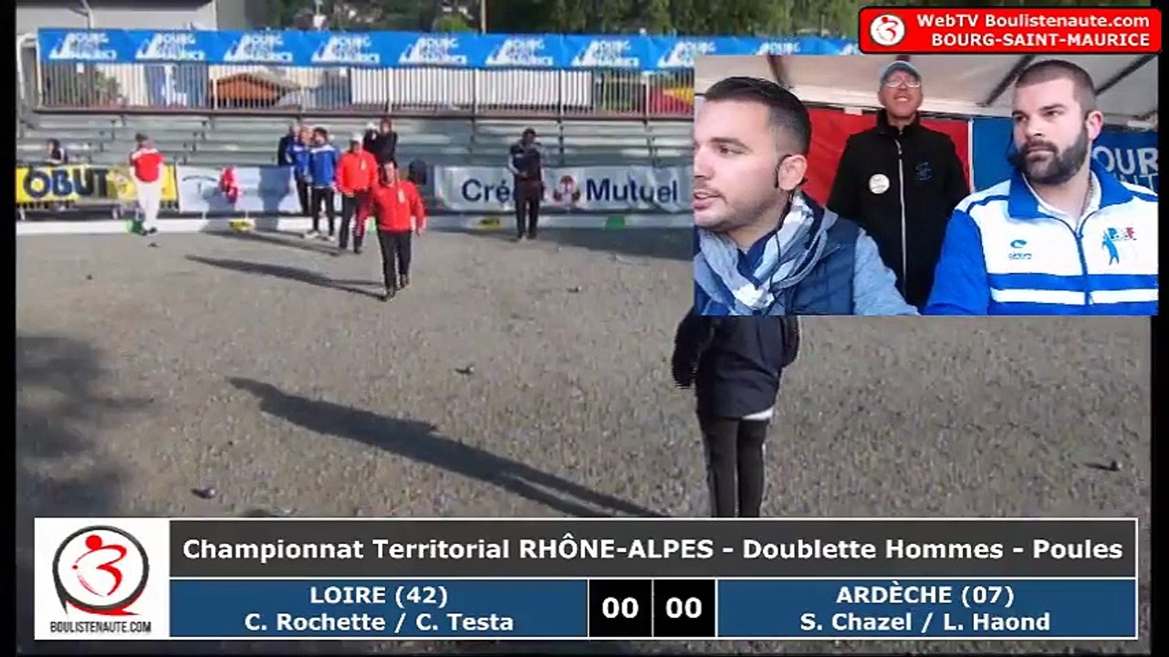 Championnats Régionaux Rhône-Alpes 2018 : Doublette première de poules Loire vs Ardèche