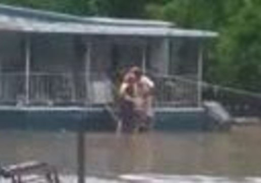 Firefighters Rescue Family From Their Flooded Home in Greenville