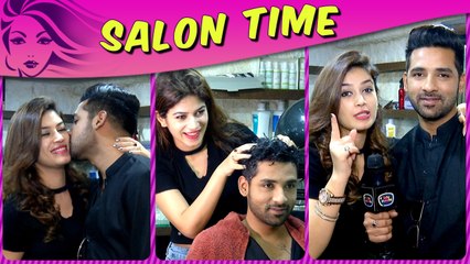 Puneesh Sharma Does Hair Massage For Bandgi Kalra | Talk About Their Relationship | Salon Time