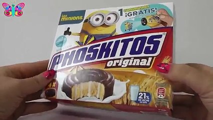 Sorpresa de los Minions de pastelitos Phoskitos de chocolate new en español