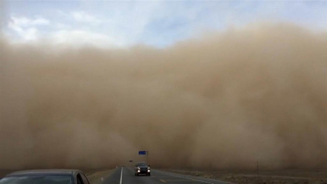 Sandsturm im Nordwesten Chinas