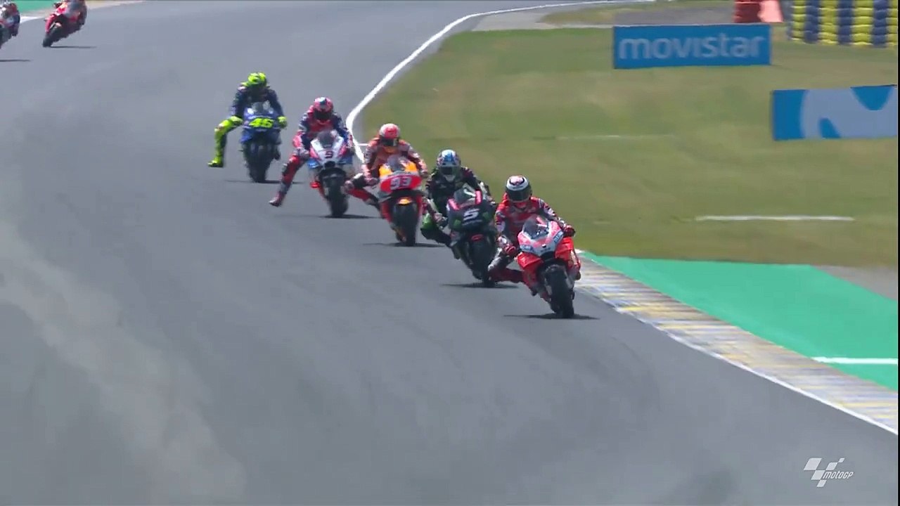 chute de Johann Zarco Motogp le Mans 2018