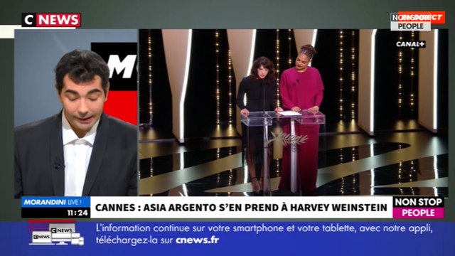 Morandini Live : Asia Argento violée par Harvey Weinstein, sa sincérité remise en cause (vidéo)