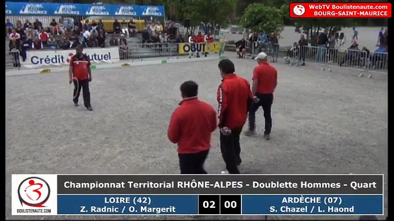 Championnats Régionaux Rhône-Alpes 2018 : Quart du doublette RADNIC vs CHAZEL