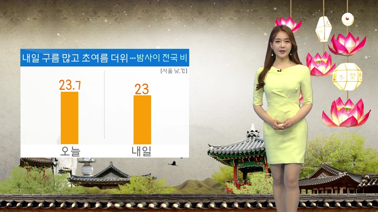 [날씨] '부처님 오신 날' 초여름 더위...차차 흐려져 비 / YTN