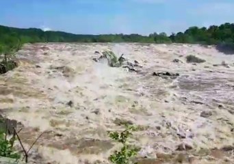Potomac River Rages Through Great Falls National Park