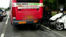 대전서 승용차가 시내버스 추돌...5명 경상 / YTN