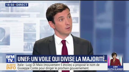 Représentante de l'Unef voilée: "Le plus féministe c'est de respecter son choix", affirme Aurélien Taché, député LAREM