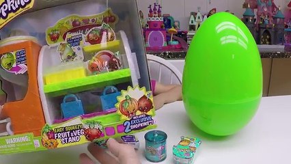 Cute Shopkins Food Toys Fruit & Veg Stand | Big Egg Surprise Opening My Little Pony Toy Surprises