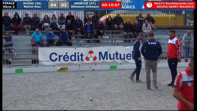 Championnats Régionaux Rhône-Alpes 2018 : La finale du doublette Mallet/Rizo VS Uhlmann