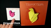 ORIGAMI Chick  IITutorial BY Origami Papercraft Extras