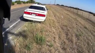 Driver Swerves Into Passing Motorcyclists __ ViralHog [360p]