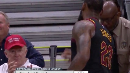 Lebron James TROLLS Trump Supporter In MAGA Hat! | 2018 NBA Playoffs