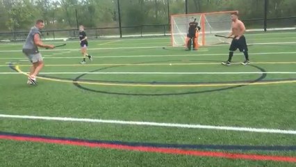Rob Gronkowski is ALL POWER when it comes to field hockey