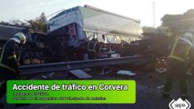 Dos accidentes de tráfico casi a la misma hora en el mismo punto de la A-8 en Corvera, Asturias