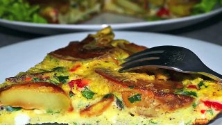 Omelette de pommes de terre / potato omelette / اومليت البطاطس المقلية/mayaencuisine