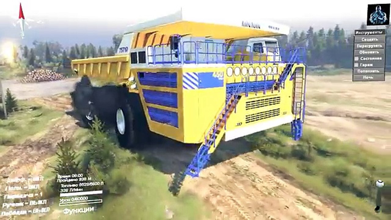 SpinTires BELAZ 75710 The Biggest Dump Off-road Test