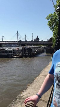 Il glisse dans les escaliers et tombe dans la Tamise