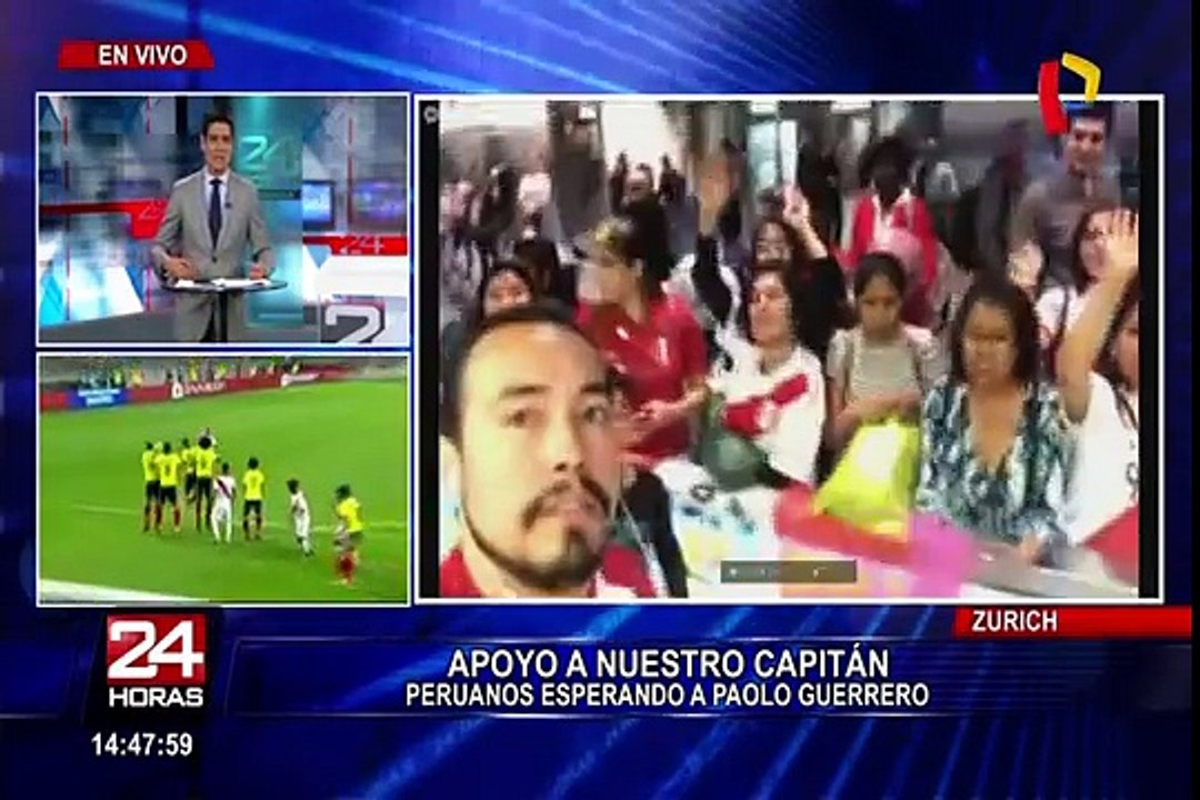 Zurich: hinchas de la Selección Peruana esperan llegada de Paolo Guerrero