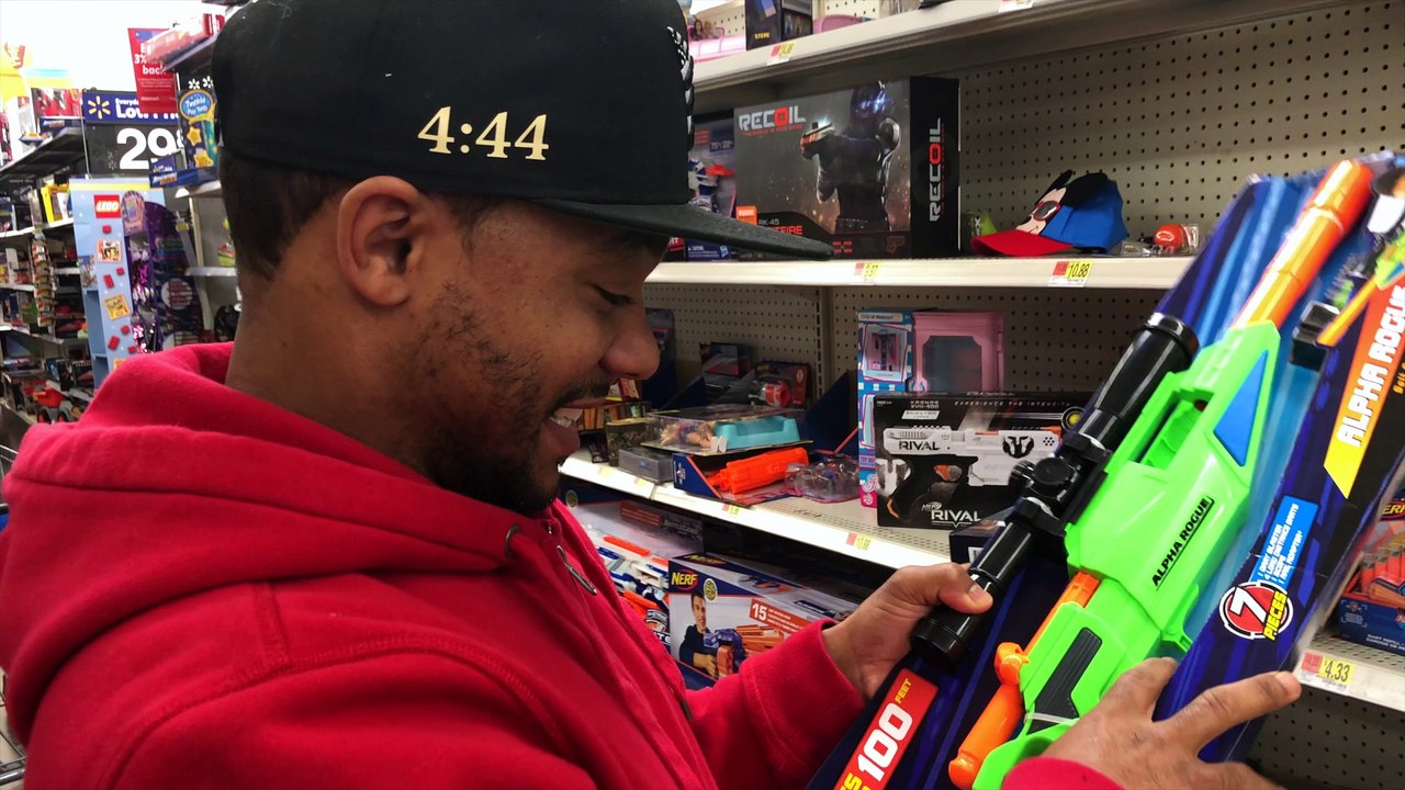 Nerf War: Husband VS Wife | Epic Hide and Seek | Walmart Vlog Lashley Life