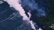Aerial Footage Shows Lava From Hawaii's Kilauea Entering Ocean