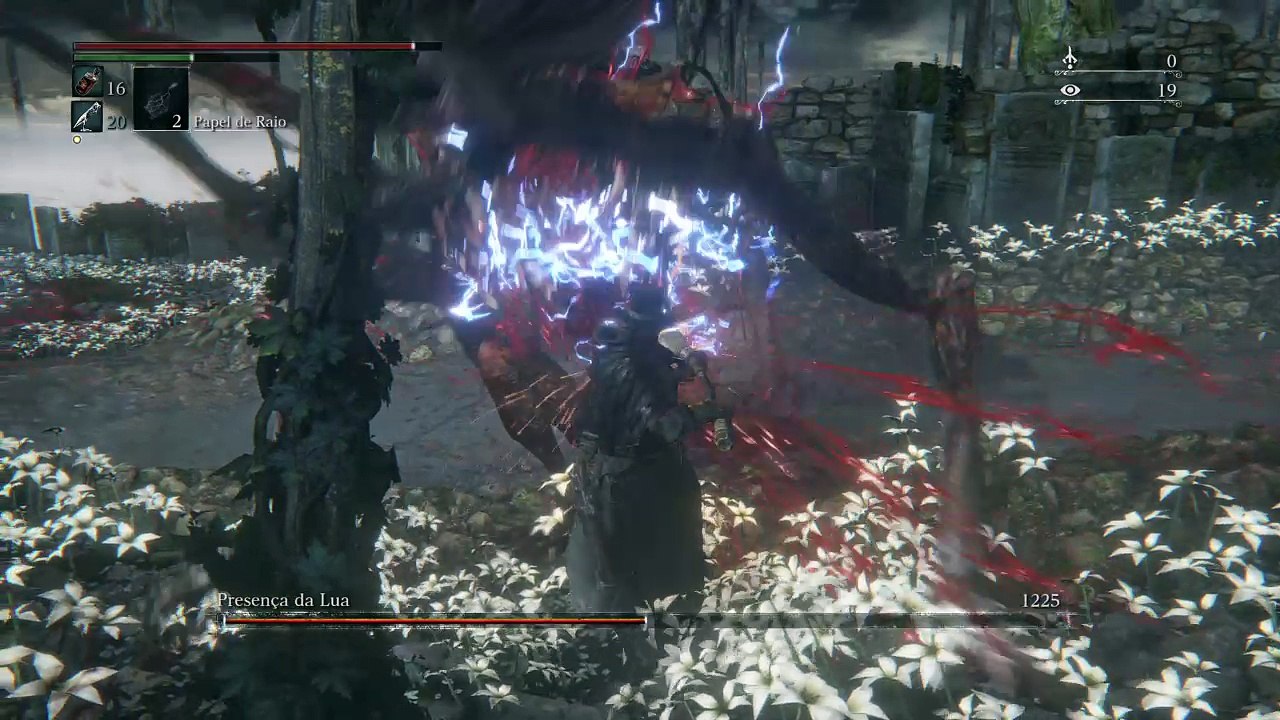 Bloodborne: Presença da Lua VS Gordo, o Grosso (lv 100   wlv 9)