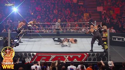 WWE Rey Mysterio, Triple H & Edge Vs. CM Punk, Luke Gallows & Chris Jericho - Raw April 19, 2010 HD