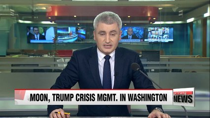 Moon lands in Washington for make or break meeting with Trump