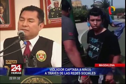 Magdalena: capturan a presunto violador que captaba a menores por redes sociales
