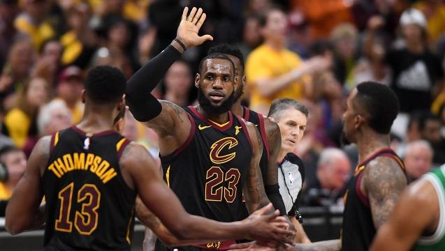 LeBron, Cavs send East finals back to Boston tied