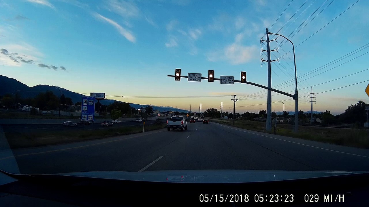 Car Crashes into Truck During High Speed Pursuit