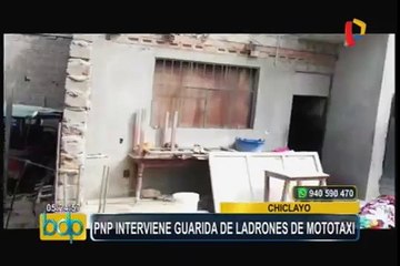 Chiclayo: intervienen local donde desmantelaban mototaxis