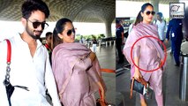Shahid Kapoor Wife Mira Rajput FLAUNTS Her Baby Bump At The Airport
