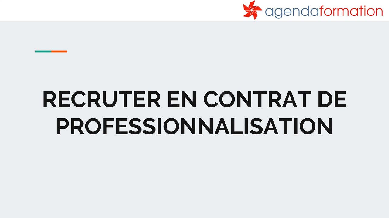 RECRUTER EN CONTRAT DE PROFESSIONNALISATION