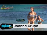 Joanna Krupa in bikini on the beach in Mykonos