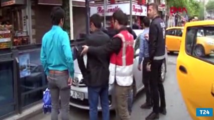 Şişlide polisten iş makineli önlem