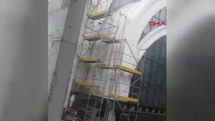 İstanbul İTÜ'deki Cami İnşaatında Yangın 1 İtfaiye Eri Yaralandı - 3