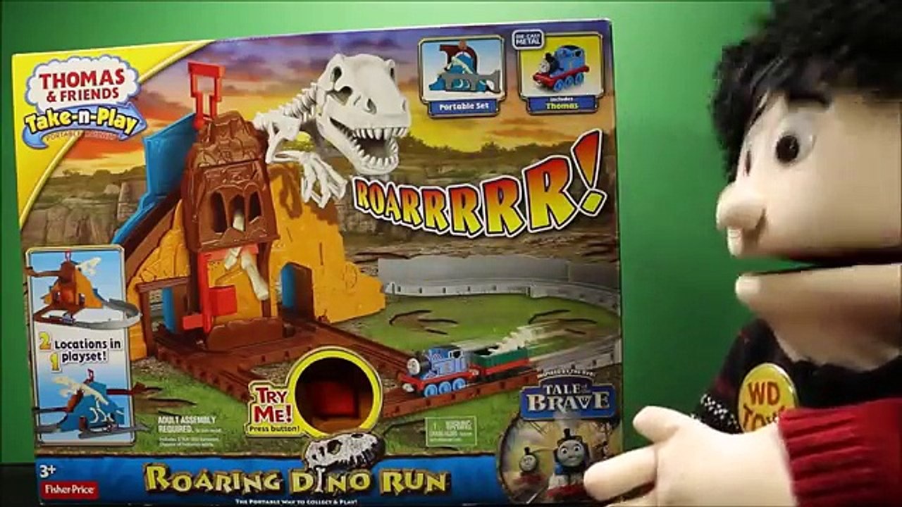 Fisher-Price Thomas VS T-Rex Jurassic World Take n Play Roaring Dino Run Unboxing - WD Toys