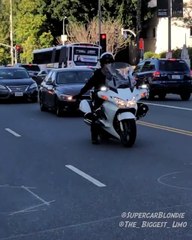 Supercar Blondie drives the world's biggest limousine 