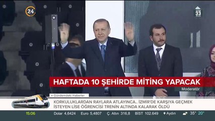 Haftada 10 şehirde miting yapacak
