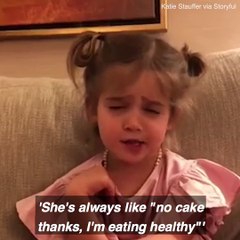 This sassy three-year-old has had enough of her friend Karen 