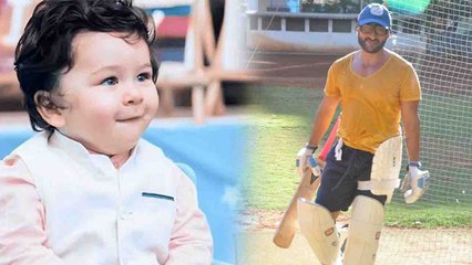 Taimur Ali Khan LOVES to see Saif Ali Khan playing Cricket, will learn Cricket from Papa? FilmiBeat